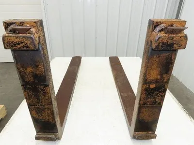 4x40" Class 2 Steel Forklift Fork Tines 16" Carriage 1-Pair