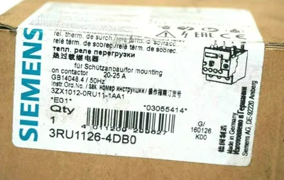 NEW SIEMENS 3RU1126-4DB0 OVERLOAD RELAY 3RU11264DB0