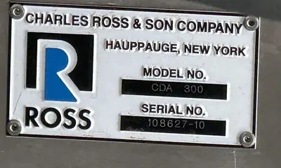 Used 2020 CHARLES ROSS & SON COMPANY / ROSS ENGINEERING CDA-300 Planetary Mixers California US | Machinery & Equipment #1469310