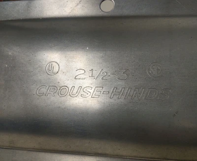 🔥 Crouse Hinds 880 2 1/2" 3" Condulet Cover with Bolts and Gasket