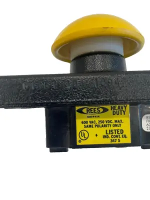 USED REES 01461-104 1094YELLOW MUSHROOM PLUNGER 600VAC 250 VDC 01461104 1094