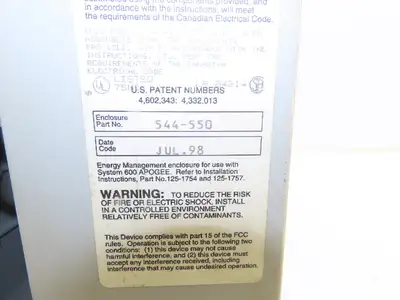 Landis Staefa 544-305 Powers System Energy Management Aposgee 600