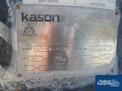 USED Kason 40" KASON SCREEN, S/S & C/S, 1 DECK