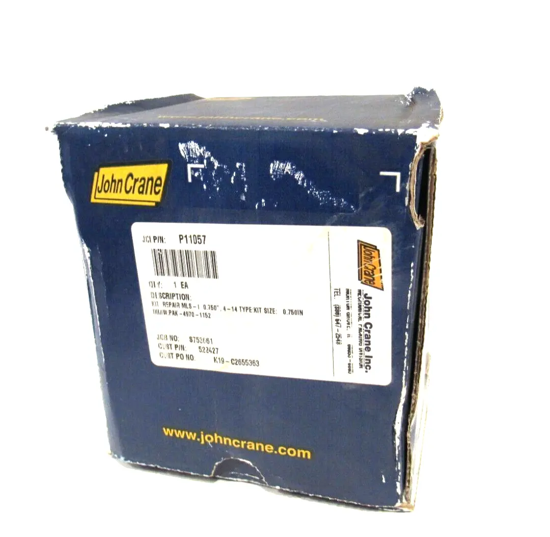 NEW JOHN CRANE P11057 REPAIR KIT MLS-1 0.750",4-14 TYPE KIT SIZE 0.750" 522427
