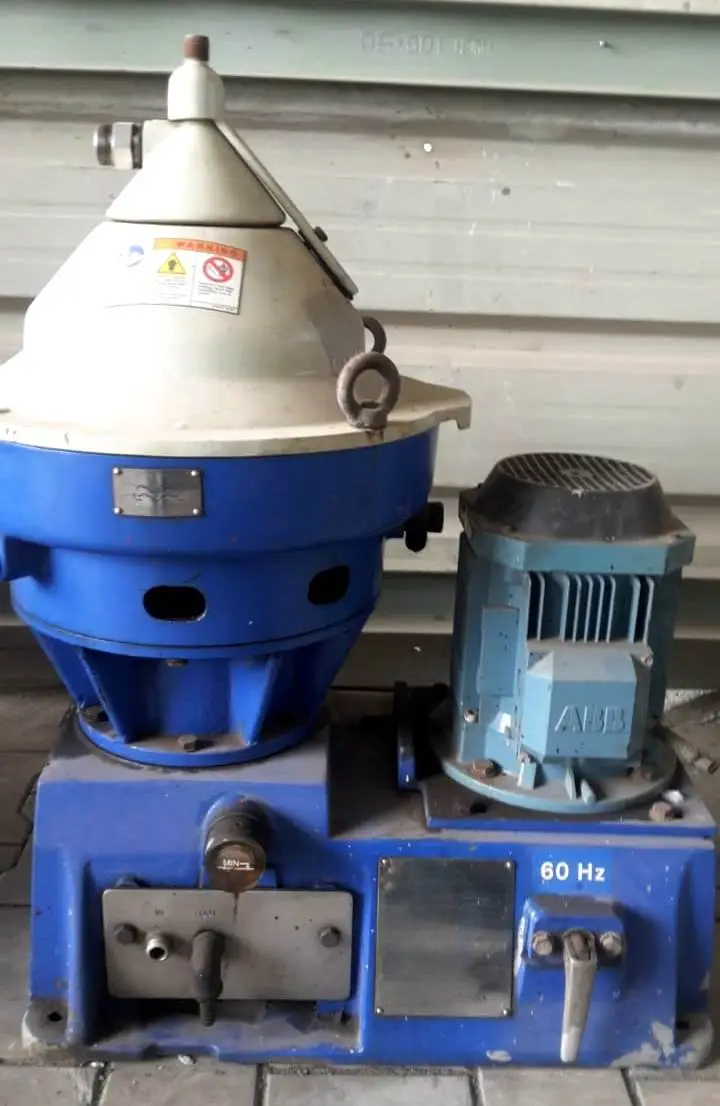 Alfa-Laval S-815 fuel/lube oil purifier, 316SS.