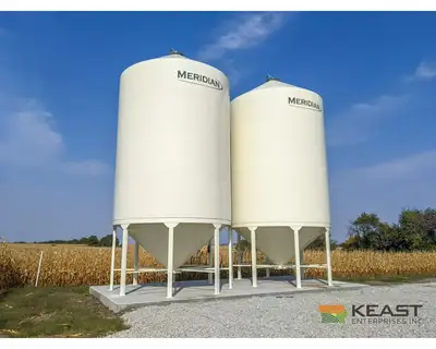 Used MERIDIAN 1410 STANDARD - 1637 BUSHELS Hopper Bottom Silos Iowa US | Keast Enterprises #1360511