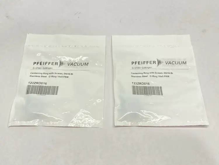 New | in-Stock Pfeiffer Vacuum Centering Ring With Screen LOT OF 2 Valves/Fittings Michigan US | Maverick Industrial Sales #1393302