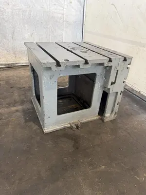 28" W X 28" D X 24" T CARLTON T-SLOTTED DRILL BOX TABLE. STOCK # 0432226