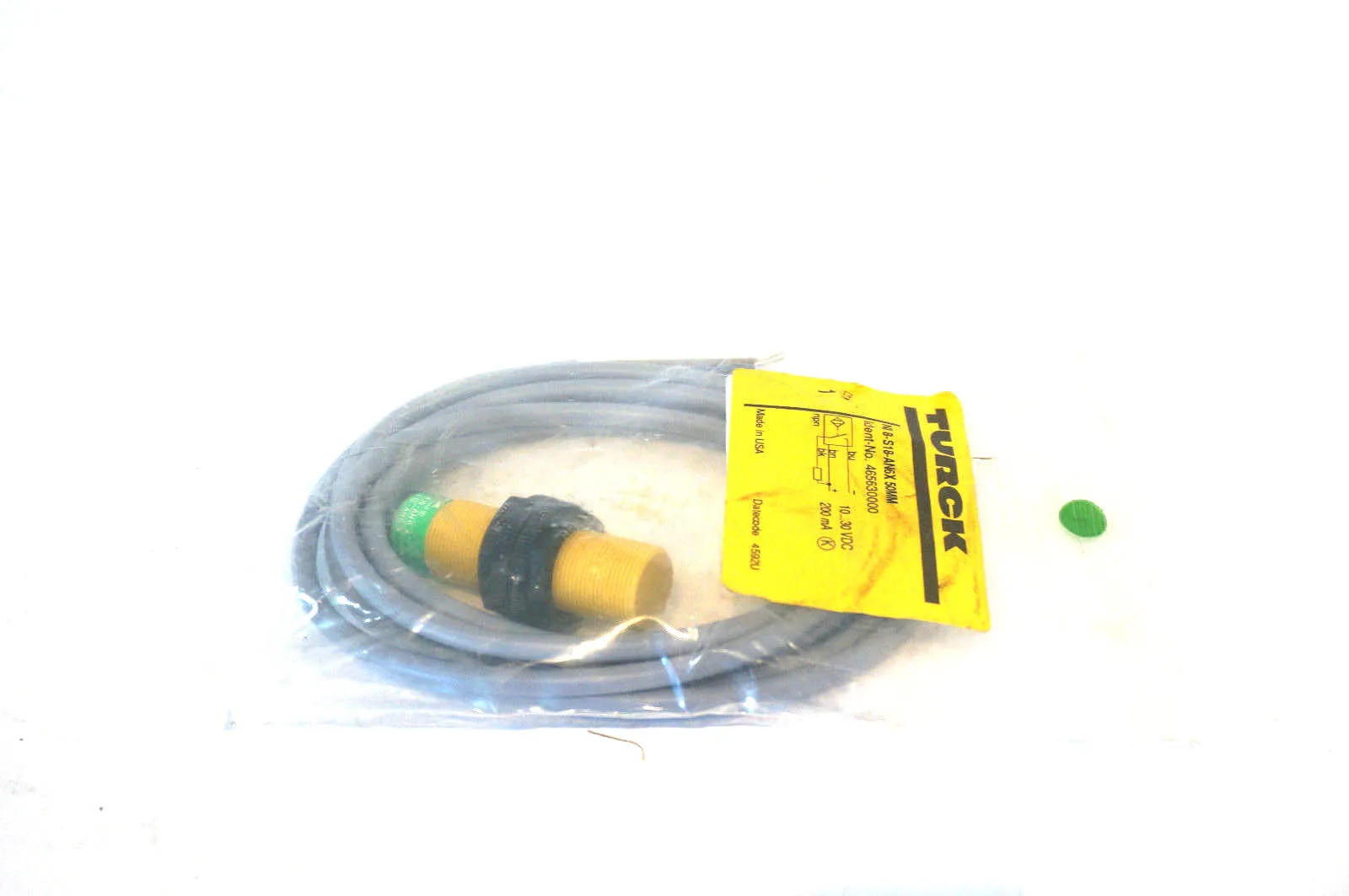 NEW TURCK NI8-S18-AN6X-50MM SENSOR CABLE 465630000 NI8S18AN6X