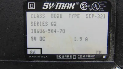 Square D 8020 SCP321 SY/MAX Processor Module Series G2 Used