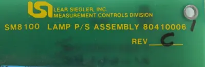 REFURBISHED LEAR SIEGLER 80410006-1 CIRCUIT BOARD REV C SM8100 LAMP P/S ASSEMBLY