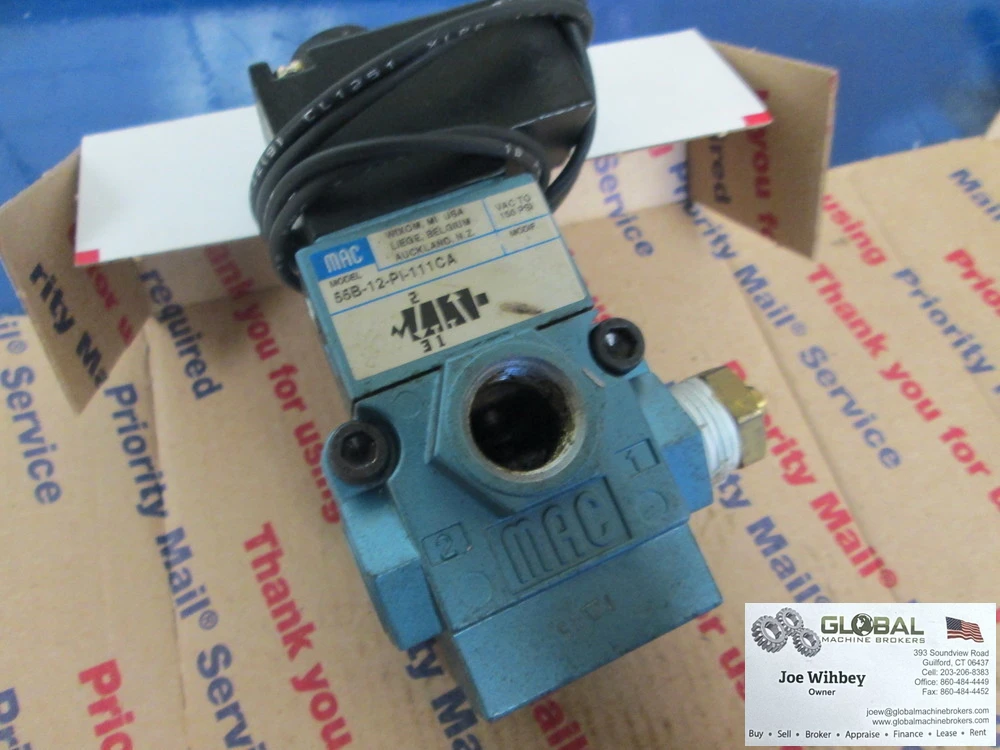 MAC Automation 55B-12-PI-111CA VAC To 150 Psi 110/120V 1Ph Pneumatic Valve