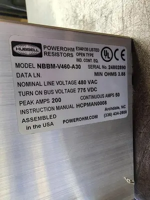 NEW HUBBELL POWEROHM RESISTORS NBBM-V460-A30