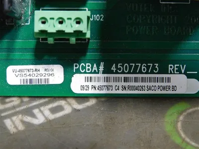 Vutek Inc. 45077673 SACO Power Board Rev.C4 Damaged Terminal Recepticle Used