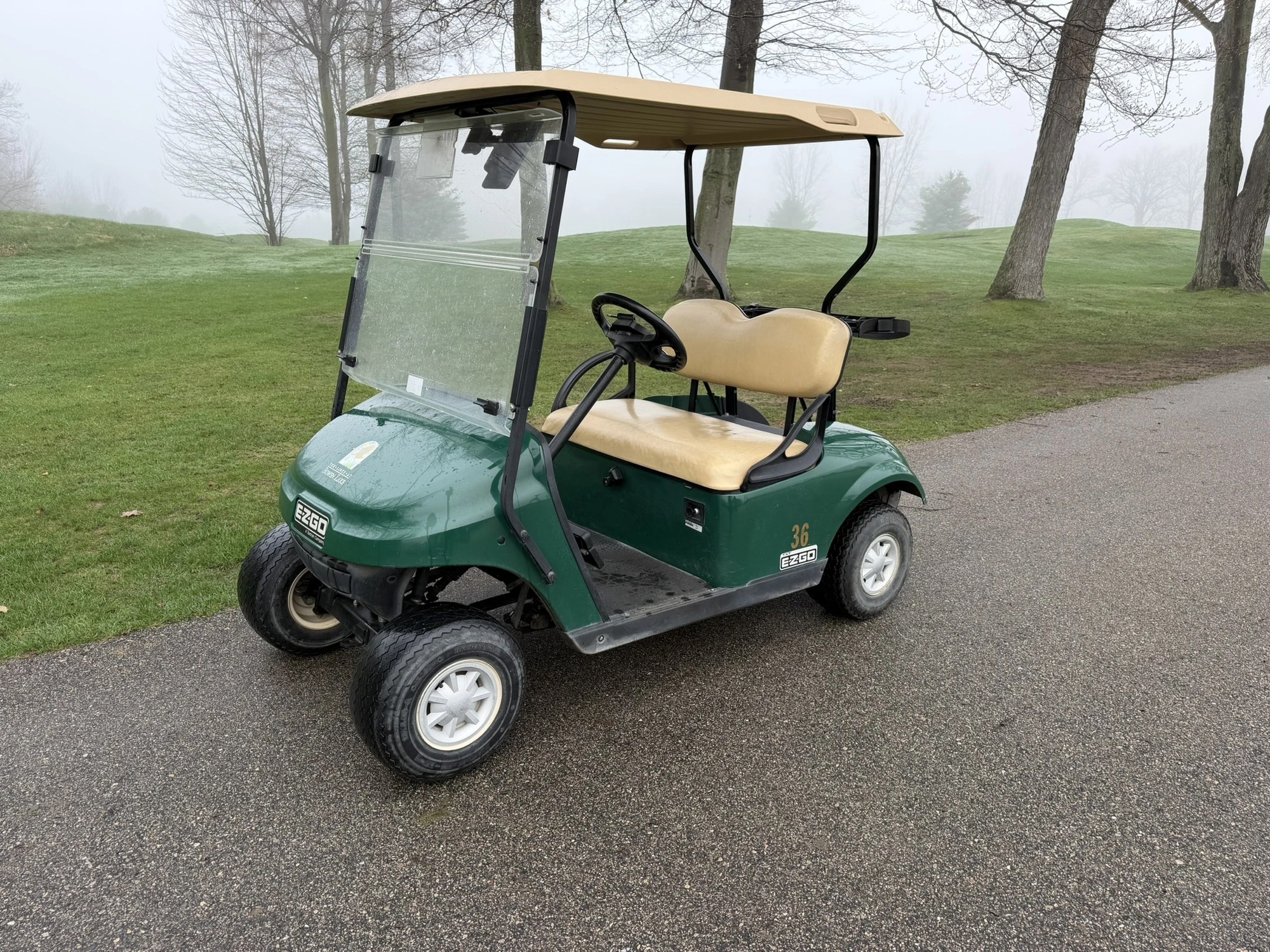 (1) 2017 E-Z-Go golf cart with a Kawasaki gas engine, model 625111G01, does not include Club canopy,...