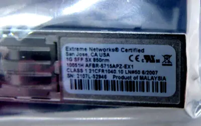 NEW EXTREME NETWORKS 10051H 1000BASE-SX SFP