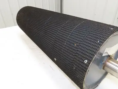 Intelligrated 28" Conveyor Lagged Grip Top Pulley 8"x 26-3/4"W 1-11/16" Shaft