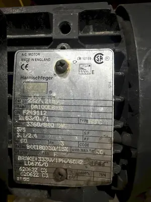 25 TON P&H OVERHEAD BRIDGE CRANE HOIST, NEW 1998, 66" GAUGE: YOBRO #24847