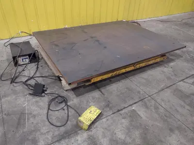 2,000 LBS X 96" X 72" ECONOLIFT MODEL #DT-SL38-20 HYDRAULIC SCISSOR LIFT TABLE: YOBRO #24990