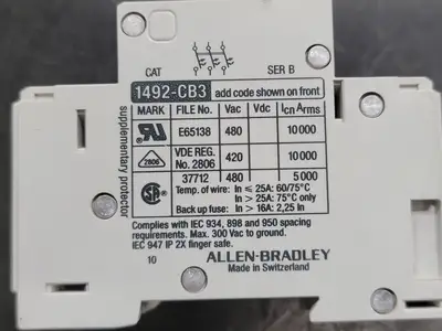 USED ALLEN-BRADLEY 1492-CB3 G050
