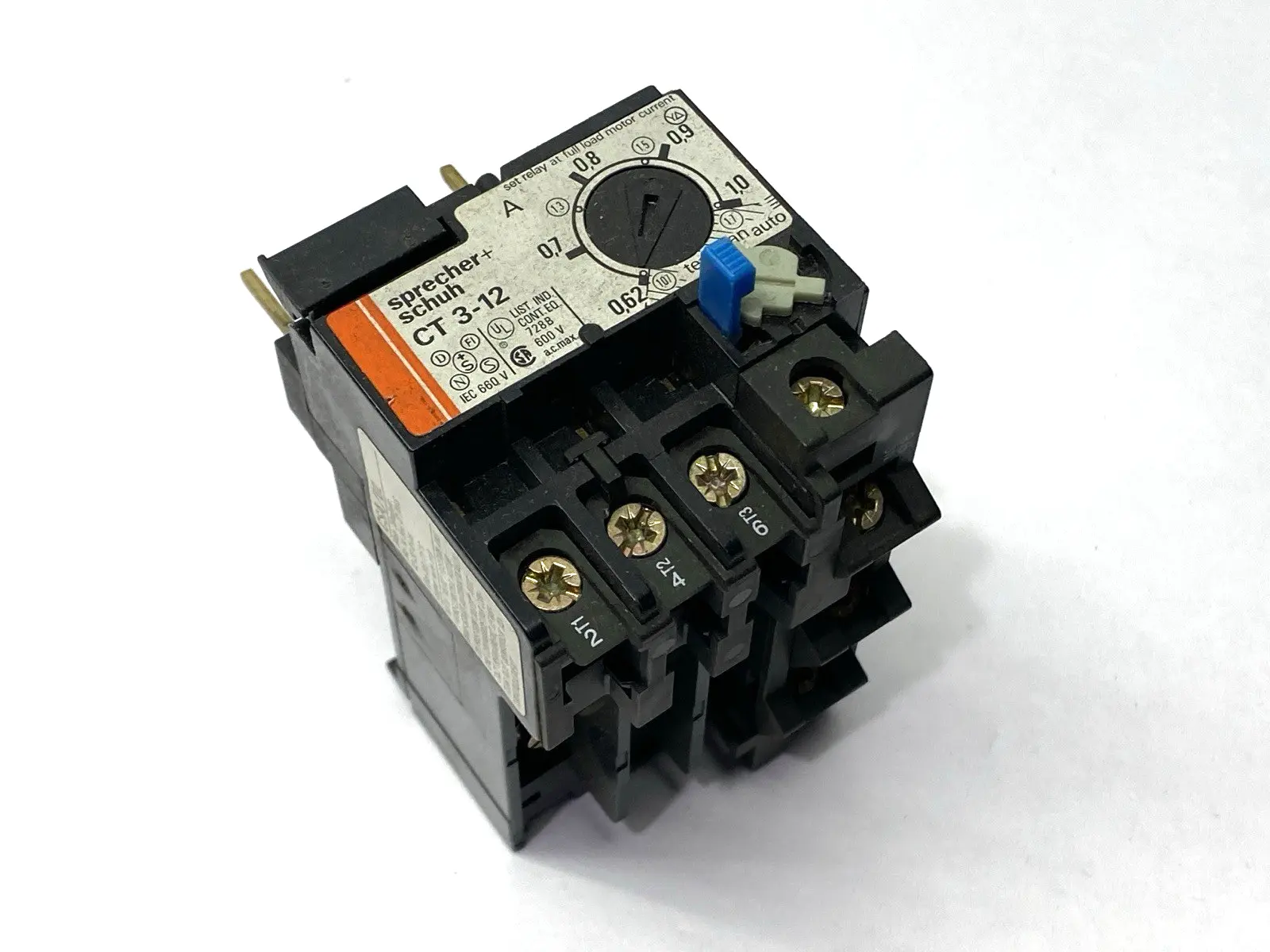 USED SPRECHER + SCHUH THERMAL OVERLOAD RELAY 0.62-1.0A