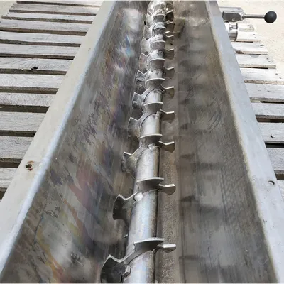 Used 4" Dia. X 4' Long Stainless Steel Volumetric Mixer Screw Feeder