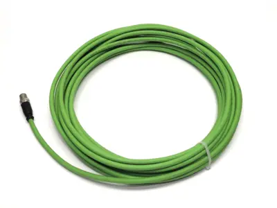 Used Beckhoff Double Ended Ethernet/ EtherCAT Cordset M12 Male 4-pin to RJ45 Cable & Wire Michigan US | Maverick Industrial Sales #1398010