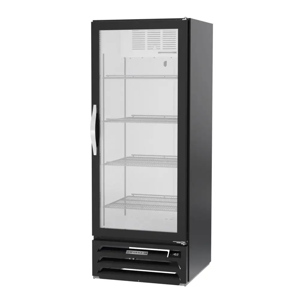 Beverage-Air MMF12HC-1-B 24 1/8" One Section Display Freezer W/ Swing Door - Bottom Mount Compressor, Black, 115v