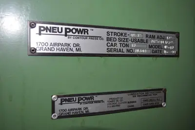 12 TON PNEU POWER CUT OFF PRESS