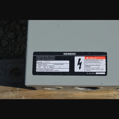 Siemens 100 Amp Fusible Disconnect