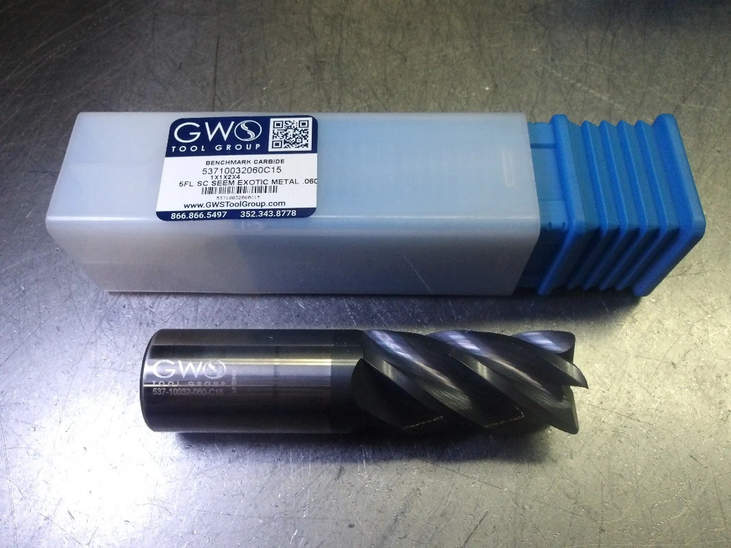 Benchmark 1" 5 Flute Carbide variable Helix Endmill 53710032060C15 (LOC3513B)