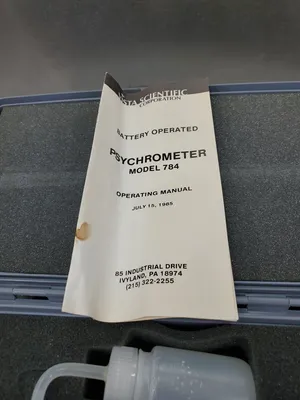 Vista Scientific Environmental Model 784 Psychrometer. 5D-23