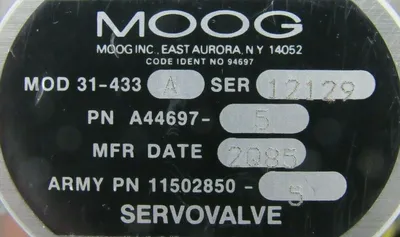 NEW MOOG 13157878-009 VALVE ASSEMBLY 1420-01-228-9874 31-433A A44697-5