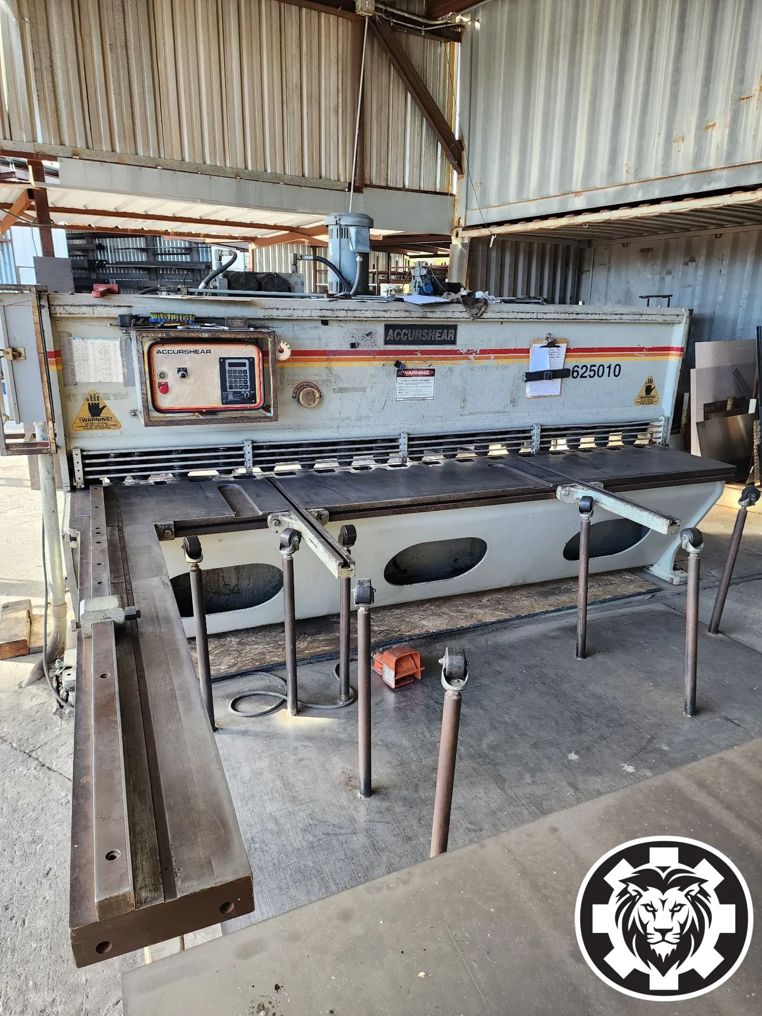 1/4" X 10' Accurshear 625010 Shear, 1996 - Backgauge