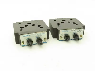 Yuken Kogyo TC2G-03-40 Hydraulic Throttle and Check Valve Module Lot of 2
