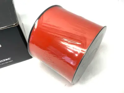 USED LABELTAC PRO MODEL HIGH PERF. 10 YEAR VINYL LABEL RED, 4" X 150'/ROLL