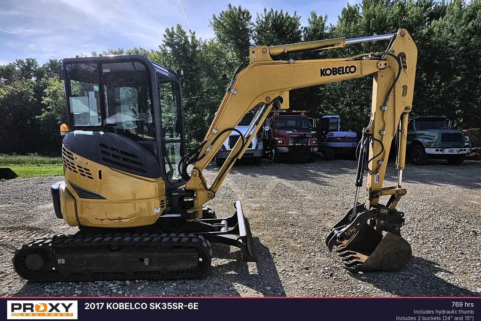 Used 2017 KOBELCO SK35SR-6E Crawler Excavators - Mini Wisconsin US | Proxy Equipment #1377970