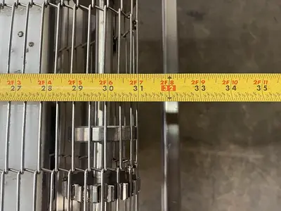Three-Section Wire Mesh Conveyor with Rails