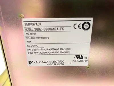 Used YASKAWA SERVOPACK CONTROLLER, SERVO DRIVER UNIT Servo Drives | Maverick Industrial Sales #1101480
