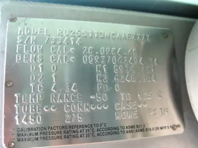 USED Micro Motion R025S113NCAAEZZZZ