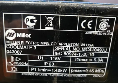 USED MILLER COOLMATE 3