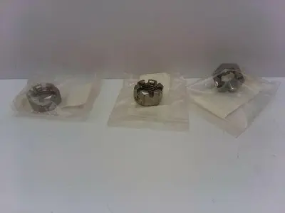 Angelus Can Seamer 134L816 SS Slotted Stainless Steel Nut Lot Of 3 Nuts