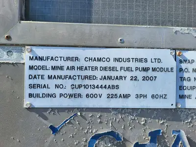 USED 2007 CHAMCO INDUSTRIES MINI AIR HEATER DIESEL FUEL PUMP MODULE