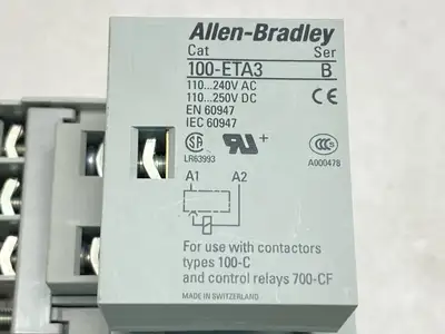 Used Allen-Bradley Ser A Contactor 25A 690V 110/120V Coil w/ 100-ETA3 PLC Contactors Michigan US | Maverick Industrial Sales #1392402