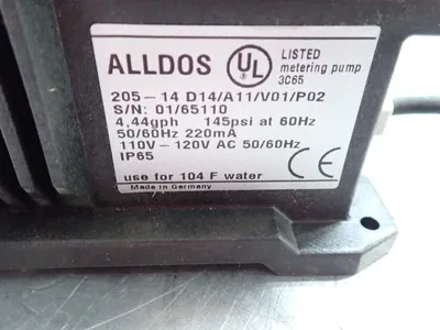 Used ALLDOS EICHLER 20514 D14/A11/V01/P02 Pumps (Metering) Ohio US | HGR 24 #737540