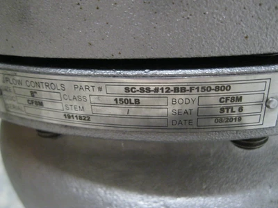 NEW 8" 150# J Flow Controls SC-SS-#12-BB-F150-800 Swing Check Valve Z6