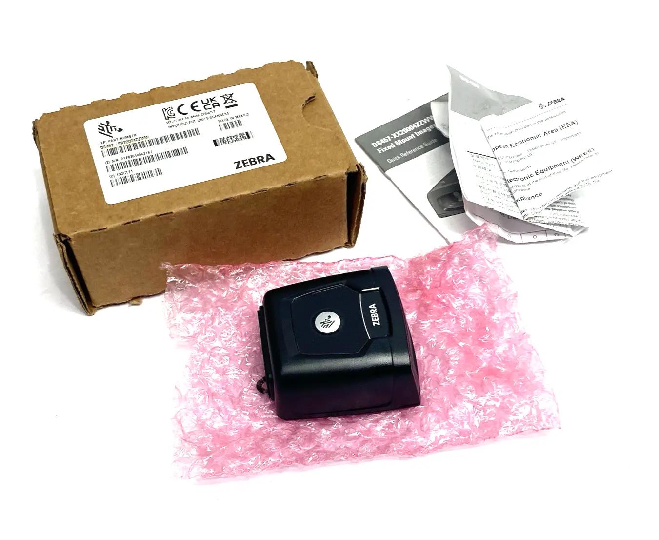 USED ZEBRA BARCODE SCANNER, FIXED MOUNT 2D SCANNER, STANDARD RANGE