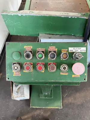 48” X 4" ARBOR STRILICH SLITTING LINE WITH FAMCO CUT OFF SHEAR & AMS CONTROLS. STOCK # 0664425