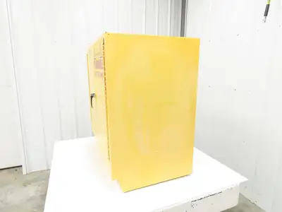 Justrite 25730 Yellow Flammable Safety Cabinet Dual Door 22 Gallon Liquid