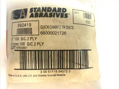 USED STANDARD ABRASIVES ABRASIVE DISC